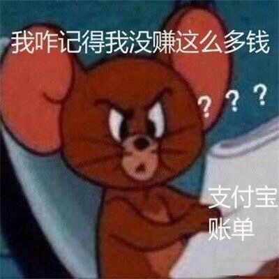 看完支付宝年度账单的你搞笑图片表情包